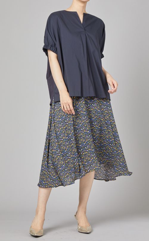 フラワープリントフレアスカート