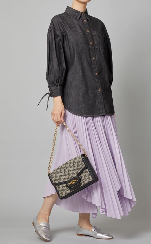 袖リボンシャツ