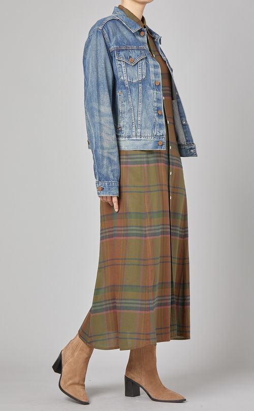 チェックシャツワンピース