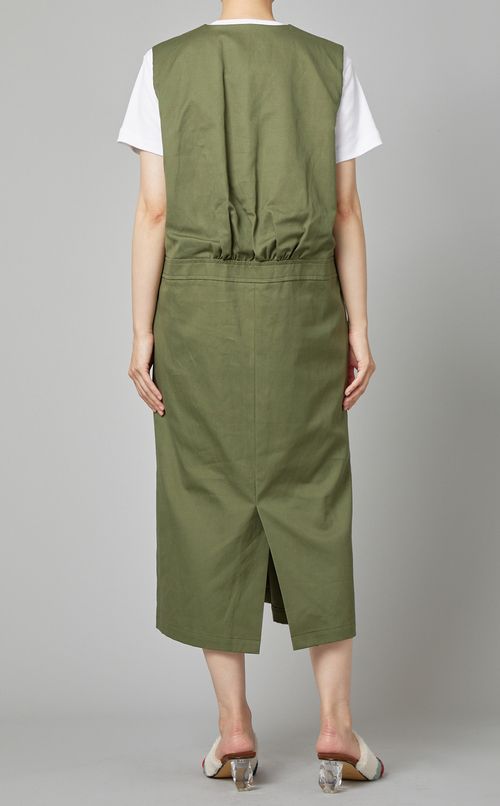 コットンリネンノースリーブワンピース