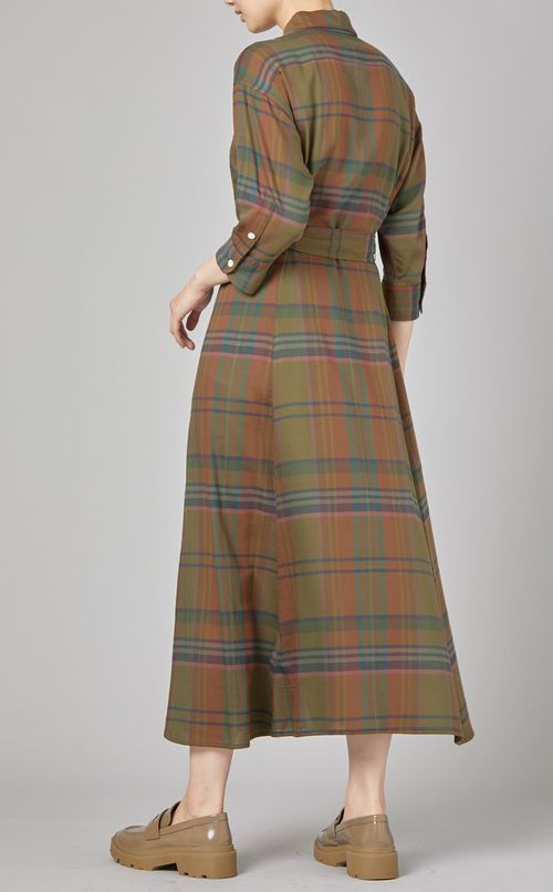 チェックシャツワンピース