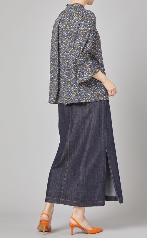 フラワープリントブラウス