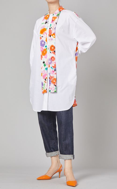 バックプリントボウタイワンピース