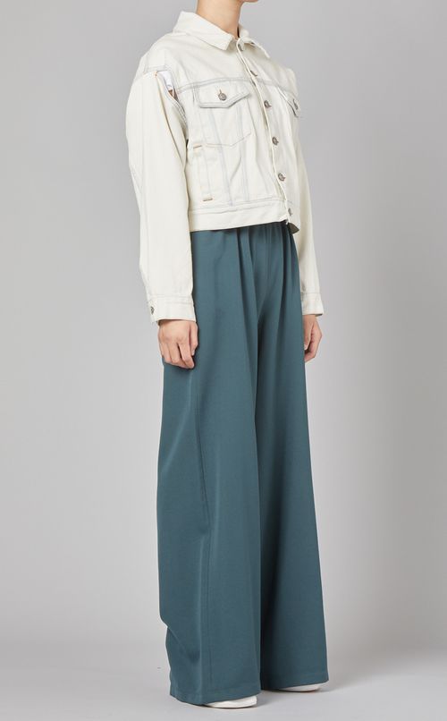 オープンスリーブデニムブルゾン