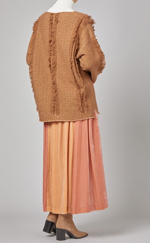 カットジャガードニットプルオーバー