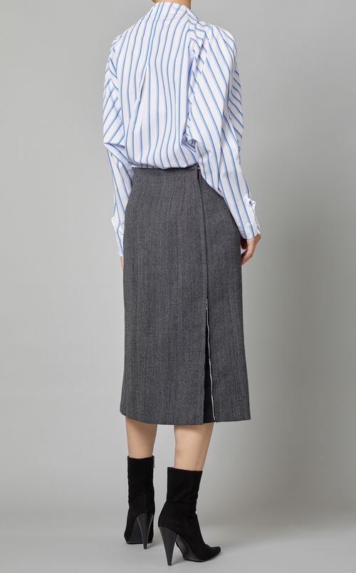 ビッグカラーストライプシャツ