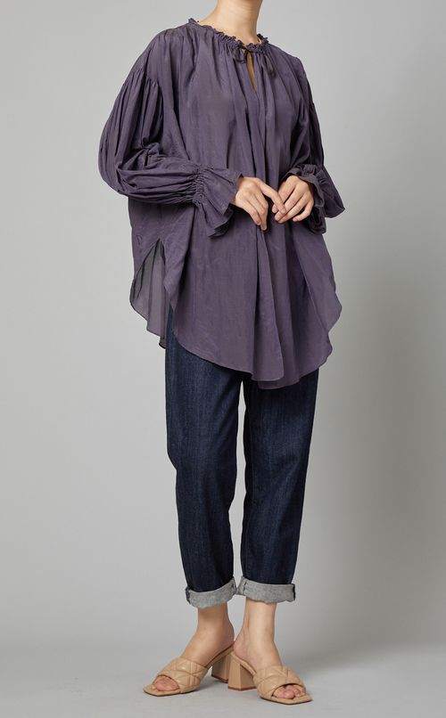 コットンシルクカシュクールブラウス