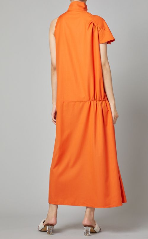 ワンショルダーシャツワンピース