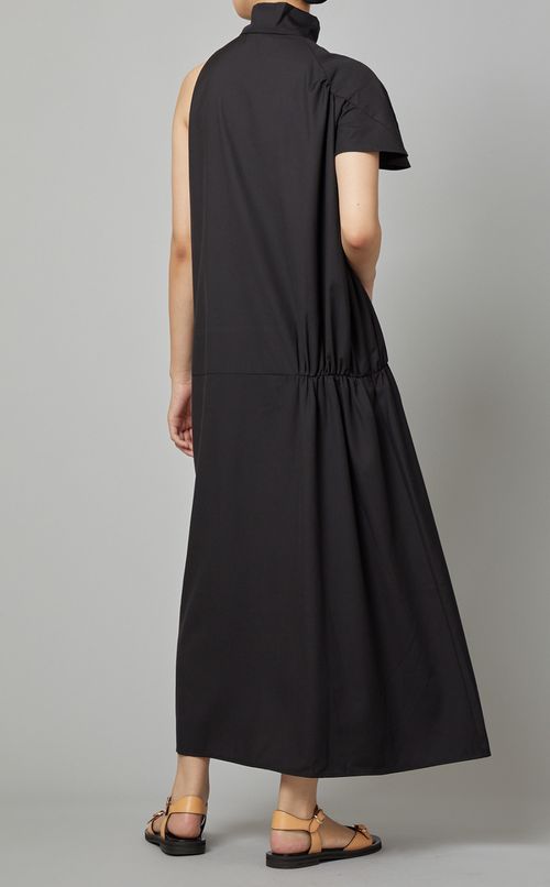 ワンショルダーシャツワンピース