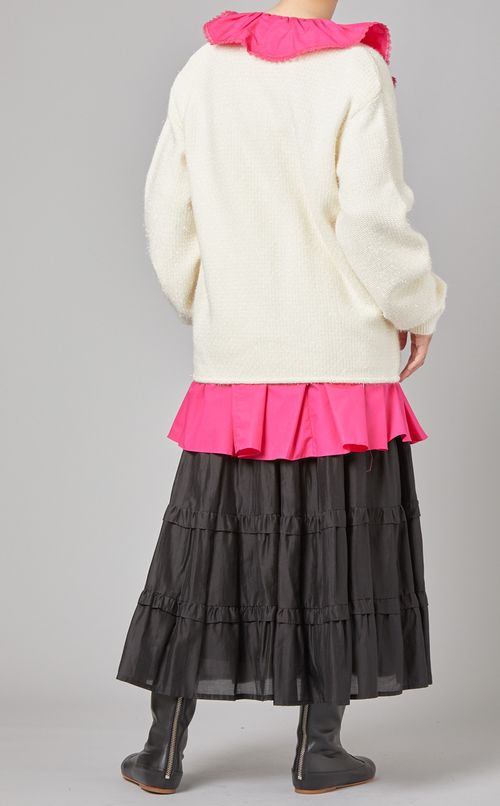 Vネックラメニットカーディガン