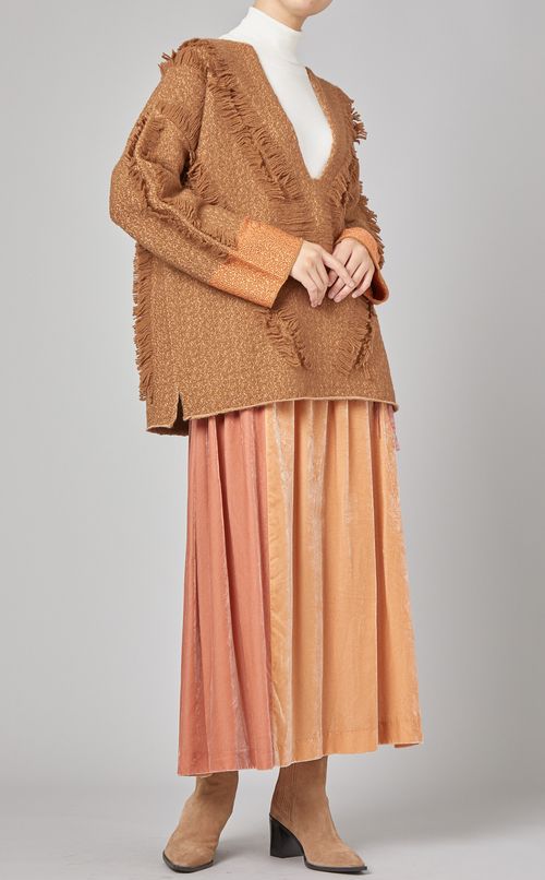 ベルベットバイカラースカート