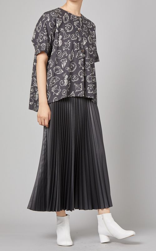 マルチプリントコットンブラウス