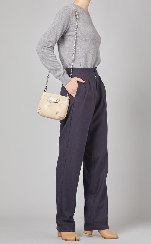 バックベルトストレートパンツ