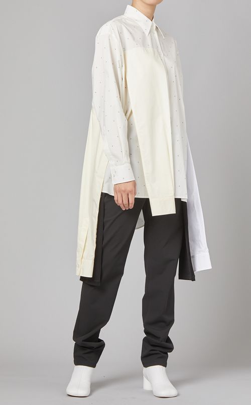 ロゴプリントコットンシャツ