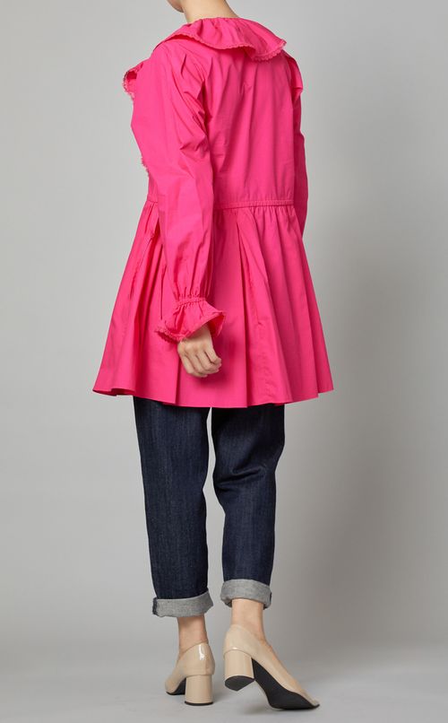 ラッフルフリルギャザーブラウス