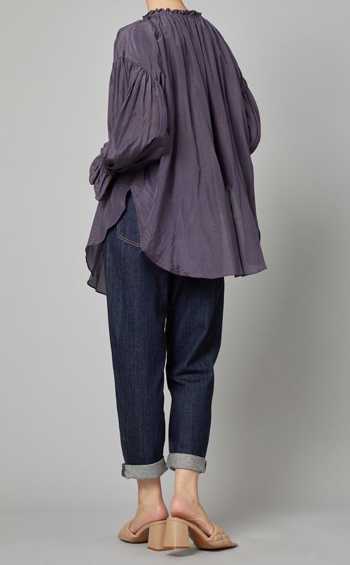 コットンシルクカシュクールブラウス