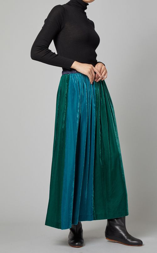 ベルベットバイカラースカート