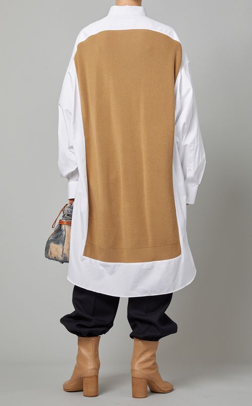 ニットコンビロングシャツ