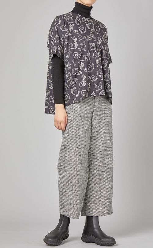 マルチプリントコットンブラウス