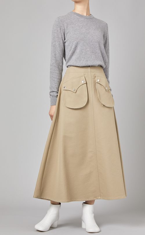 ラウンドポケットコットンスカート