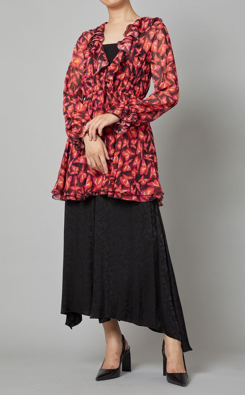 ジャガードフレアスカート