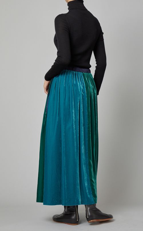 ベルベットバイカラースカート