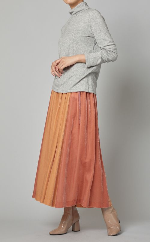 ベルベットバイカラースカート