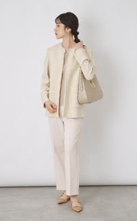 《手洗い可》ストレッチテーパードパンツ