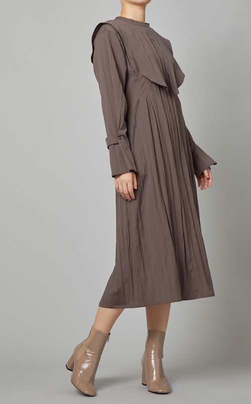 ウール混フレアワンピース