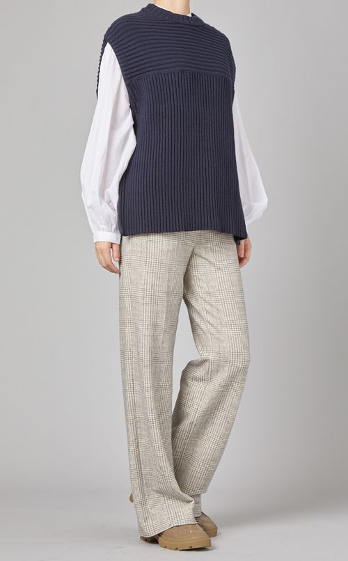 スクエアパターンニットベスト