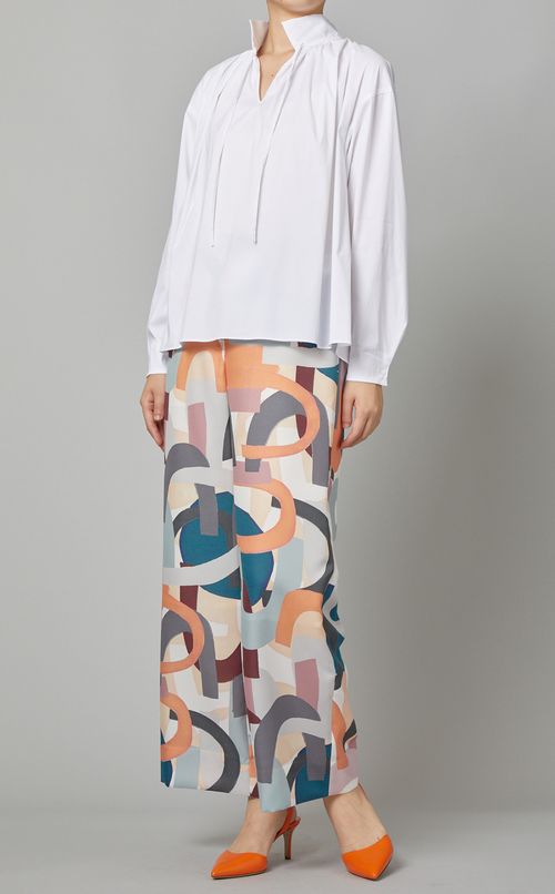 ブロードボウタイブラウス