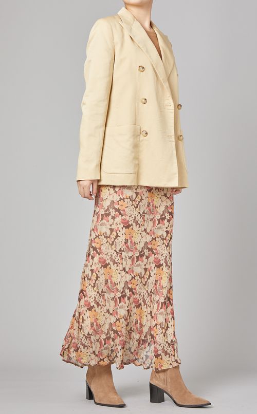 リネン混テーラードジャケット