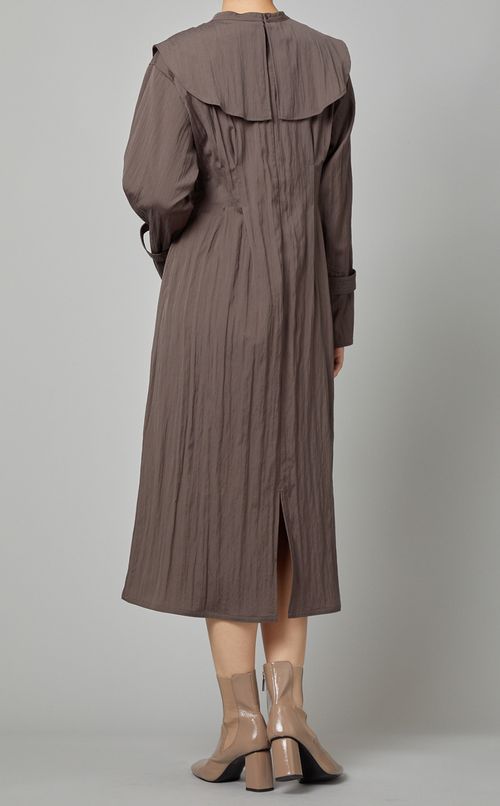 ウール混フレアワンピース