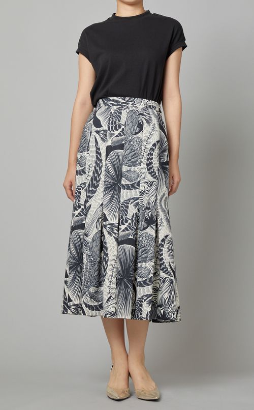 プリントフレアスカート