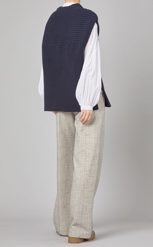 スクエアパターンニットベスト