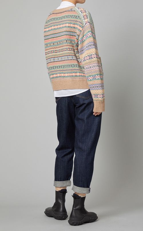 ウール混ニットカーディガン