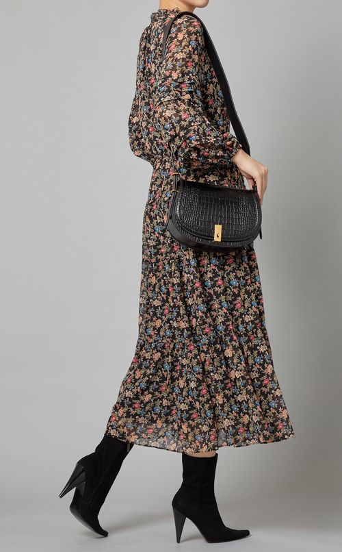 小花柄ギャザーワンピース