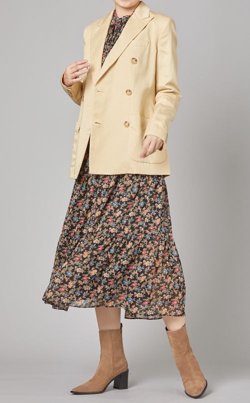 リネン混テーラードジャケット