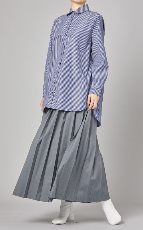 ストライプロングシャツ