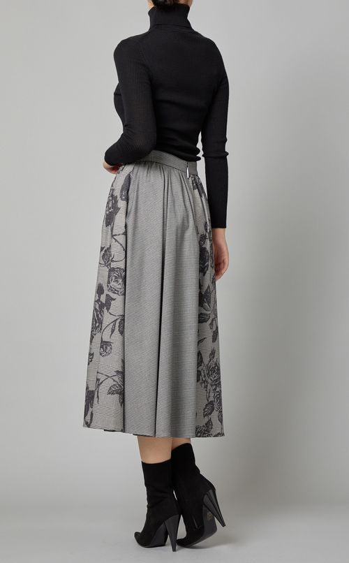 グレンチェックギャザースカート