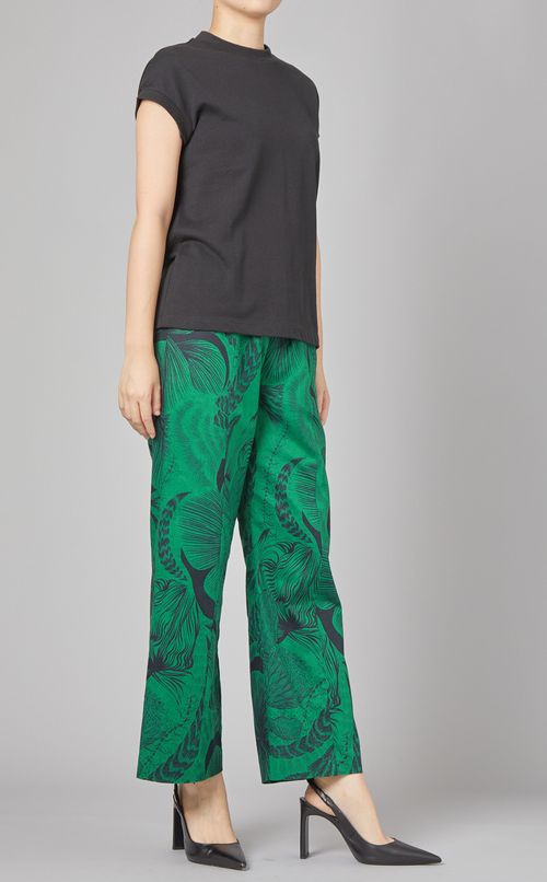 コットンプリントイージーパンツ