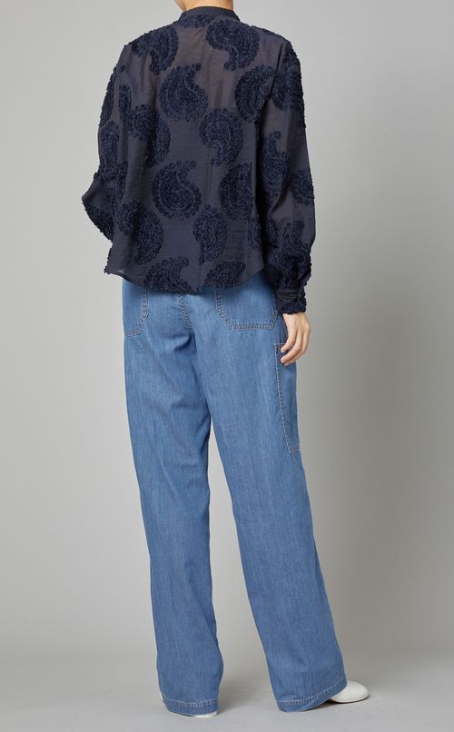 ペイズリーティアードブラウス