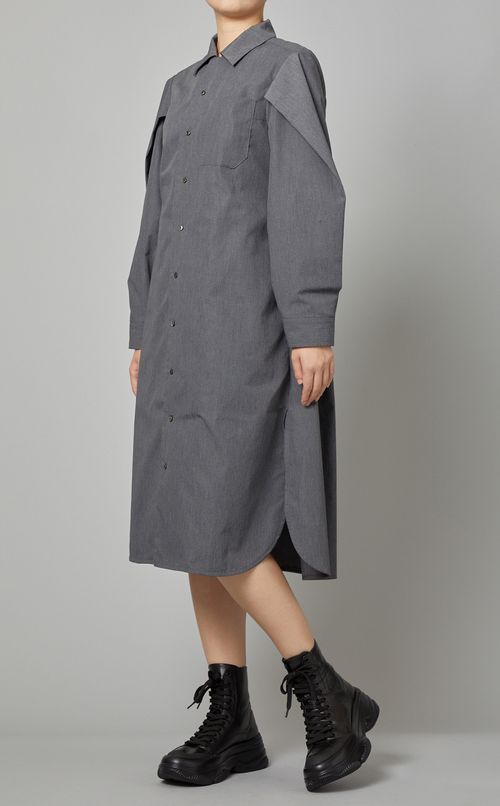 タックスリーブシャツワンピース