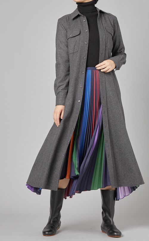 マルチカラープリーツスカート