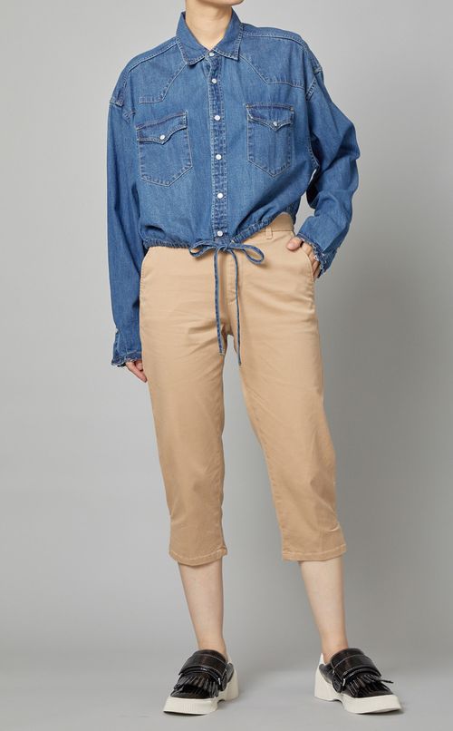 デニムショートシャツ