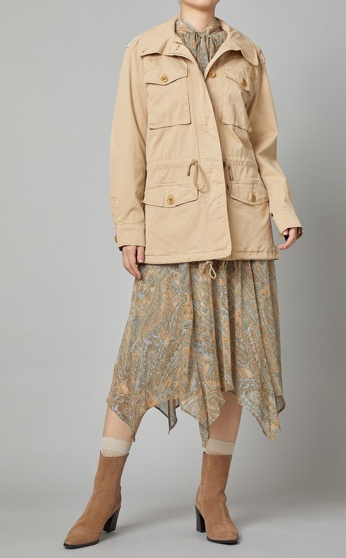 ペイズリー柄ボウタイワンピース