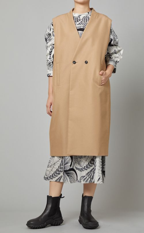 ベルト付コットンプリントワンピース