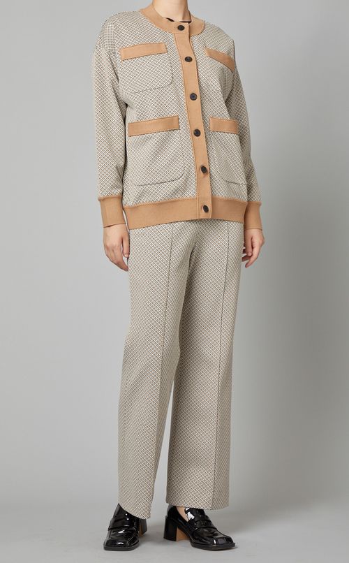 バイカラーニットカーディガン