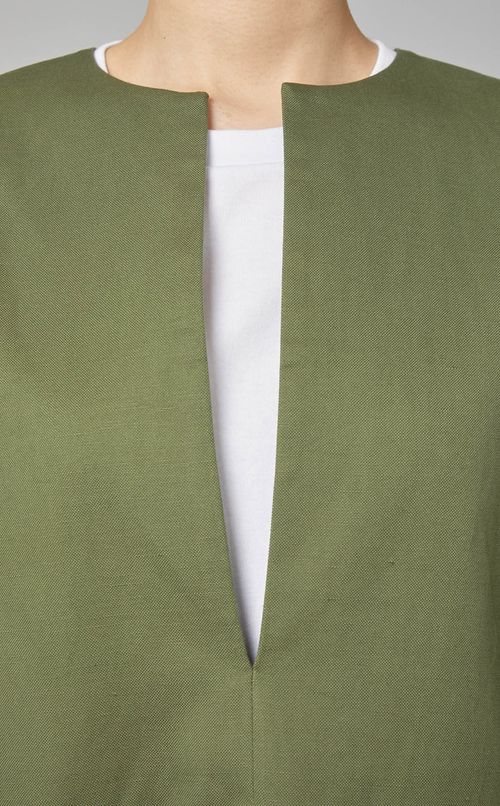 コットンリネンノースリーブワンピース