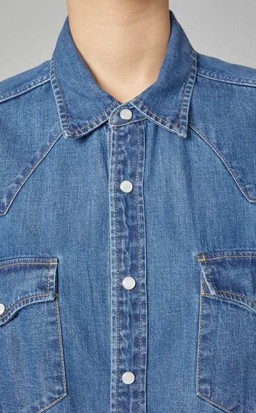 デニムショートシャツ